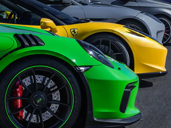 Image of luxury sports cars